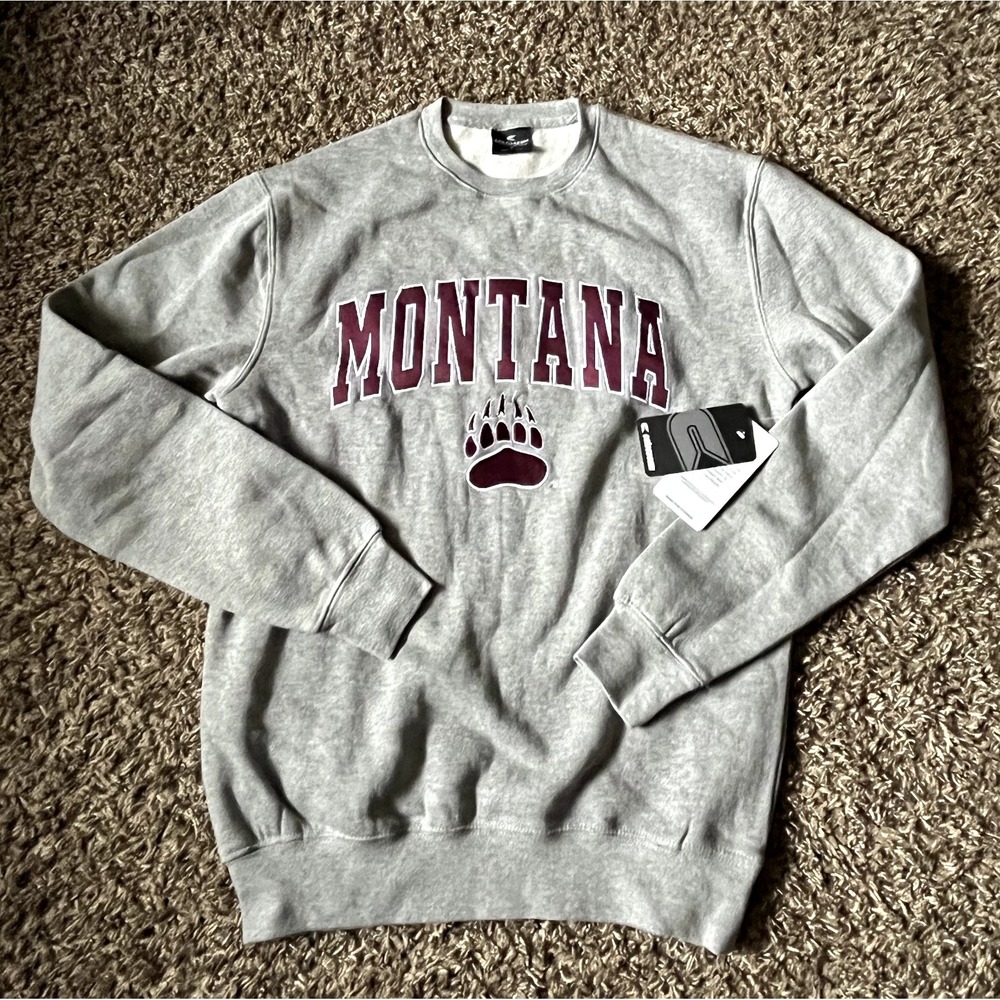 NEW Montana Grizzlies Colosseum Men's Stitched Crewneck Sweater (Small)